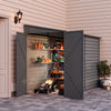 5 X 9 ft Outdoor Garden Storage Shed Metal Lean to Pent Shed for Tool Bike