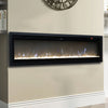 60inch Electric Black Wall Insert LED Fireplace Fire Freestand With Feet UK