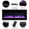 Modern 40 inch Electric Fireplace Mounted Inset/Wall Fire Logs& Crystal Fuel Bed