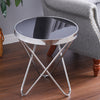 Round Tea Table Living Room Coffee Table Tempered Glass End Side Desk Furniture