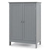 Bathroom Grey Floor Cabinet Free-standing Storage Cabinet