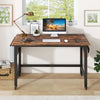 Computer Workstation Rolling Writing Study Desk On Wheels-Brown