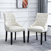 1/2/4/6 Dining Chairs Armchair High Back Linen/Velvet Upholstered Wood Legs Home