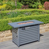 Fire Mountain Rectangular Gas Outdoor Fire Pit with Protective Cover