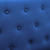 3 Seater Blue Click Clack Sofa Bed Velvet Fabric Recliner Settee Couch Sofabed
