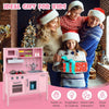 Toddlers Wooden Pretend Play Kitchen Chef Toy Kitchen w/ Microwave-Pink