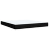 Box Spring Bed with Black 180x200 Fabric B7O8