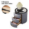 LED Bedside Tables Cabinets Wireless Charging Bedroom Furniture 3 Drawers