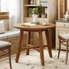 80cm Round Dining Table for 4-6, Modern Circle Kitchen Table for Dining Room