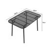 Outdoor Dining Table Metal Slatted Garden Patio Tables Bbq Drinks Serving Table