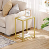 Side Table Bedside Table Tempered Glass Coffee Table 40 x 30 x 55 cm End Table