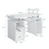 Computer Desk Home Office Workstation with 2 Drawers & Storage Compartments