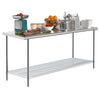 2 Tier Commercial Kitchen Work Bench StainlessSteel Work Prep Table/Wheels 2-6FT