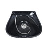 Hair Salon Back Wash Wall Mounted Black ABS Hairdressing Shampoo Basin Bowl