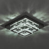 Modern XL Living Room Lamp LED Celling Light Crystal Pendant Chandelier Square