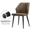 2 Pcs Dining Chair Faux Leather Soft Padded Chair Modern Dining Room Home New