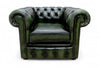 Chesterfield Club Chair Real Leather Vintage Green UK manufactured