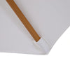 3(m) Wooden Garden Parasol Sun Shade Outdoor Umbrella Canopy, Cream, UK