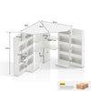 Corner Dressing Table Desk Cupbpard Workstation Foldable Shelf Storage Display