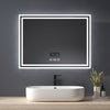 Bathroom Wall Mirror LED Illuminated Lights Bluetooth Speaker Demister Socket