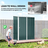 Outdoor Storage Shed w/ Lockable Door for Garden, Green