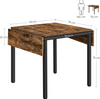 Rustic Drop Leaf Dining Table Extendable Kitchen Small Metal Folding Table Desk