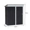 3 X 5ft Steel Sheds Garden Tools Storage Pent Roof Shelving Rack Galvanized Shed