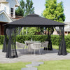Garden Gazebo 13x10ft Marquee Party Mesh Curtain Furniture W/Ground Stake Sturdy