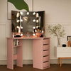 Dressing Table with LED Mirror Makeup Desk Vanity Table with 2 or 5 Drawers New