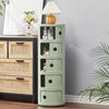 Round ABS Cylinder Cabinet Cupboard Drawer Storage Unit Bathroom Bedroom Stand