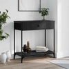 Console Table Black 75x34.5x75 Engineered Wood T2P9
