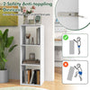 3-Cube Bookshelf Modern Vertical Bookcase w/ Back Guardrail & Anti-tipping Kits