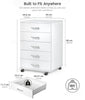 Mobile Filing Cabinet with 5 Drawers Home Office Printer Stand File Organizer