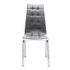Set of 2 Modern Grey&White Dining Chairs Dining Room PU Leather Home Furniture