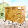 Wheelie Bin Storage Double Wooden Store Outdoor Garden Dustbin Shed Free Kit