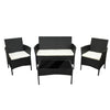 4Piece Garden Rattan Furniture Sofa Set with Chairs Seats Outdoor Patio Balcony