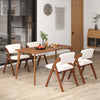 Folding Chairs Set of 2 Home Padded Wooden Dining Chairs Portable Leisure Chairs