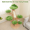 Wooden Cat Tree 128 cm Tall Cat Climbing Stand 8-Layer Cat Activity Center