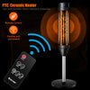 Oscillating Ceramic Tower Heater Indoor Portable Heater Fan w/Wireless Remote