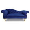 Chaise Lounge Chesterfield Sofa Navy Blue Accent Chair Monaco Bespoke UK