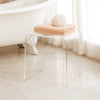 Acrylic Stool Seat 250lbs Clear Acrylic Shower Stool Waterproof Transparent