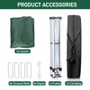 Pop-up Gazebo 3x3M Outdoor Garden Canopy Heavy Duty Waterproof Tent + 4 Sidewall