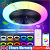 RGB LED Ceiling Fan Light Adjustable Wind Speed Remote Control W/ Music Speaker