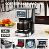 1.5L Filter Coffee Maker Machine + Glass Carafe Instant Anti-Drip 12 Cups 950W