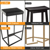 76cm Barstools Set of 2 Counter Height Chairs Modern Upholstered Pub Stool Black