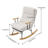 Lazy Rocking Chair Adjustable Recliner Rocking Sofa Nursing Armchair w/ Footrest
