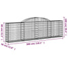 Arched Gabion Baskets 8 pcs 300x30x80/100 Galvanised N0M4
