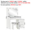 White Dressing Table with LED Lights Mirror 5 Drawers Stool Cabinet Make up Desk