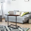 Sofa Side Table C-Shaped Industrial Coffee Snack Table Laptop Stand-Coffee