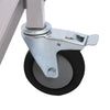 3 Shelves Stainless Steel Service Trolley Kitchen Trolley Food Trolley w/Brake